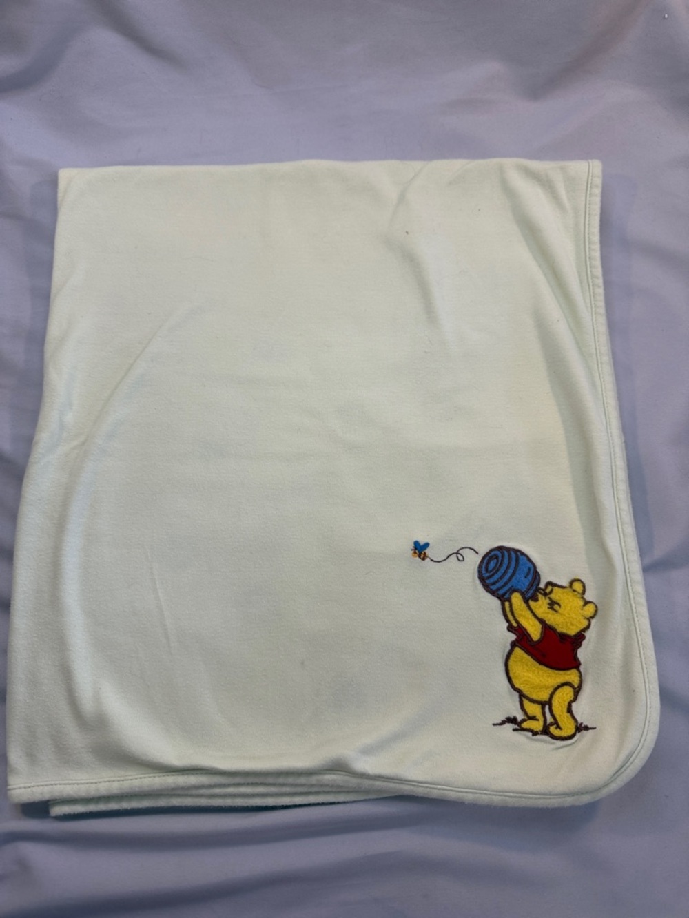 Disney Baby Mint Green Blanket with Multicolor Animal Prints